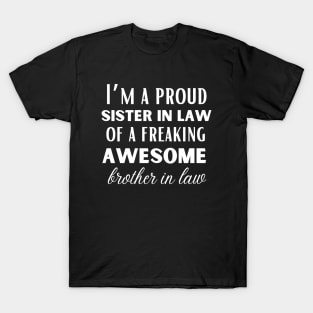 Funny brother in law and World's best  sister in law shirts cute with flowers T-Shirt